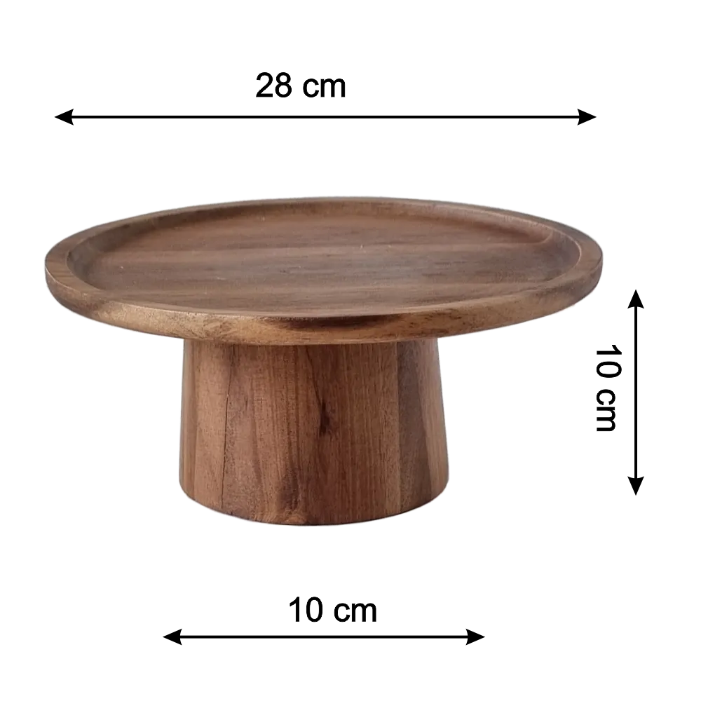 Hard Wood Cake Stand - Medium