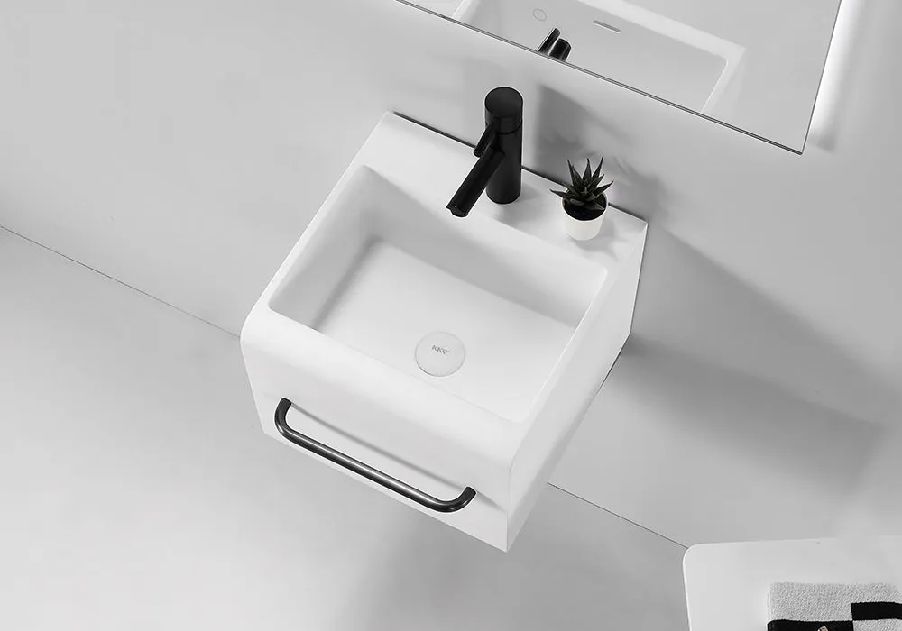 Hugi Basin - Stylish & Simple with Towel Rail - 400mm - B1600