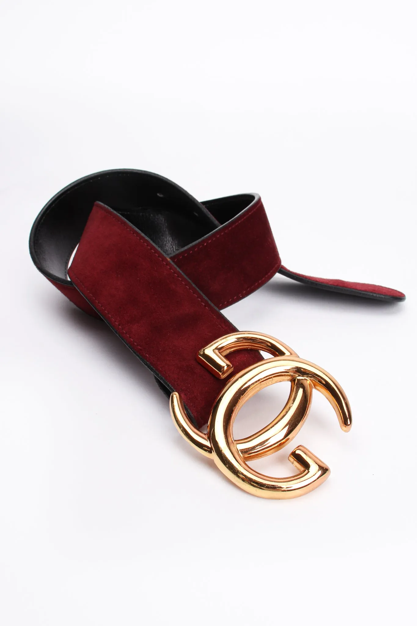Interlocking GG Logo Suede Belt