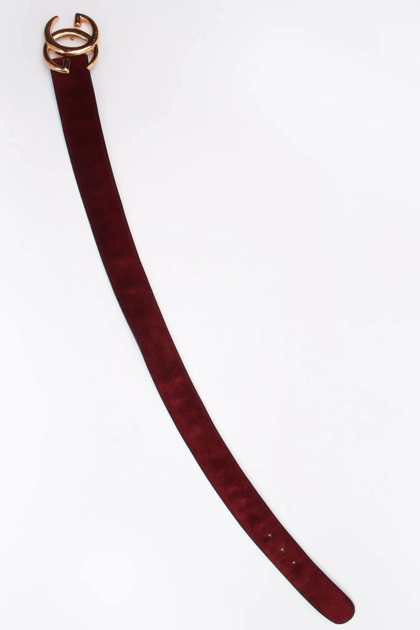 Interlocking GG Logo Suede Belt