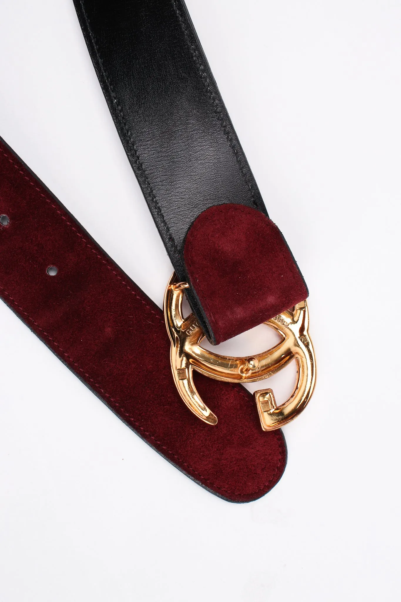 Interlocking GG Logo Suede Belt