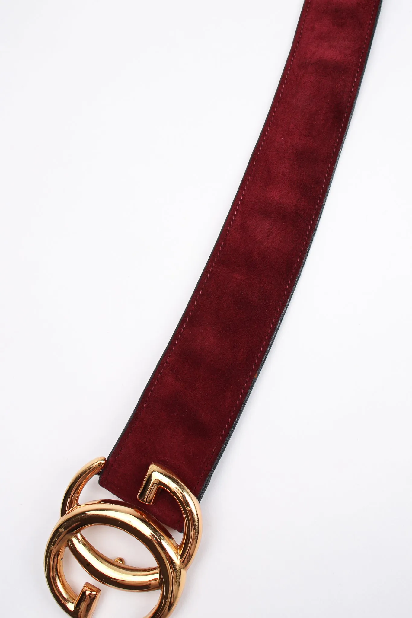 Interlocking GG Logo Suede Belt