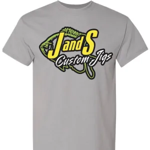 J AND S CUSTOM JIGS DRY FIT T-SHIRT GRAVEL