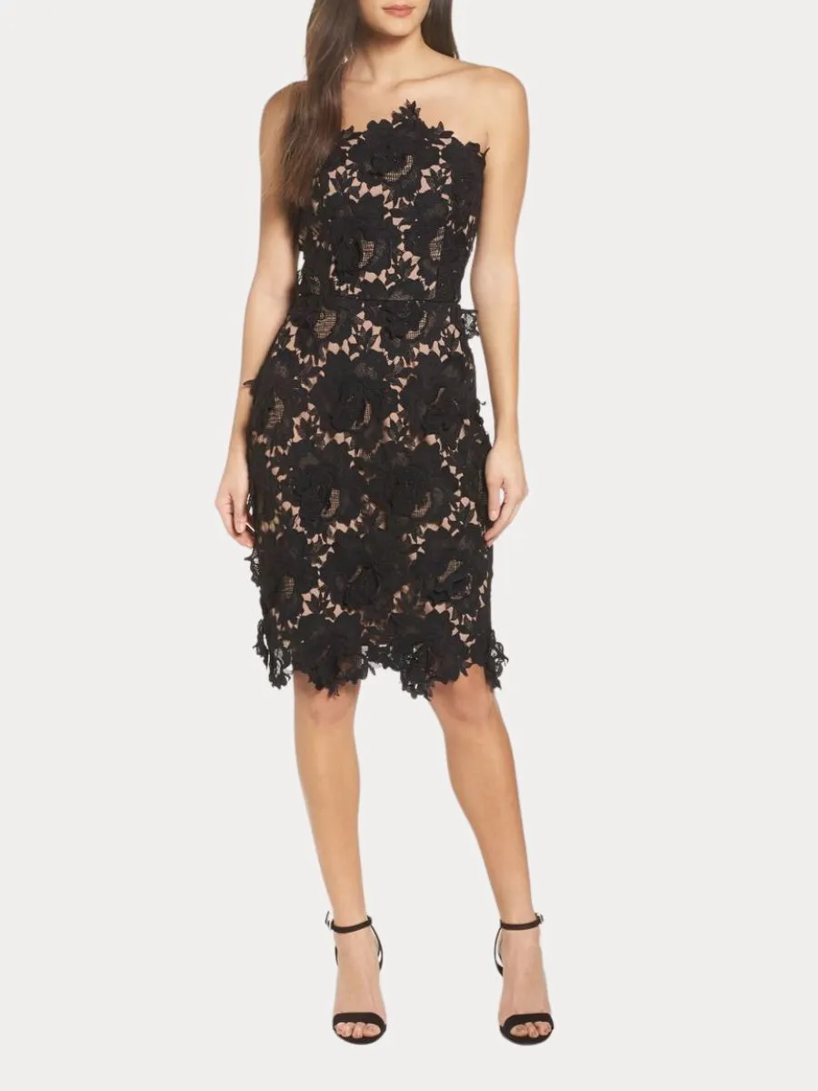 Jade Woven Lace Tube Dress