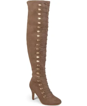 Journee Collection Trill Women's Over-The-Knee Boots Taupe Brown 8.5M