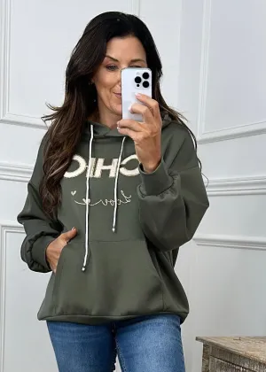 Karen Khaki CHIC LOVE Hoodie