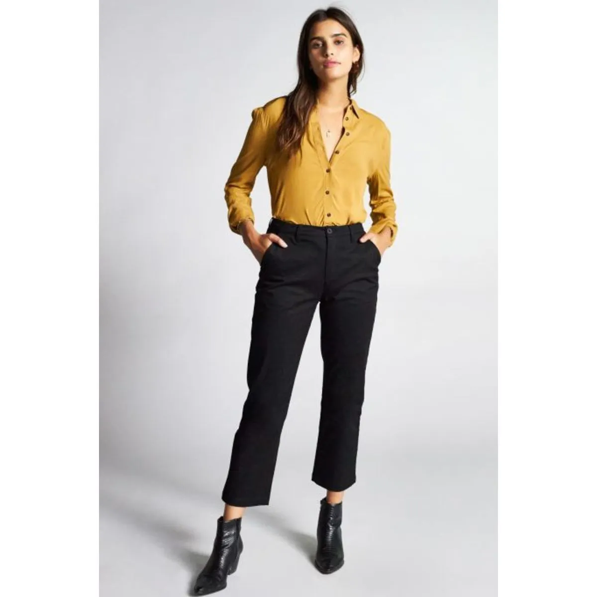 KATE L/S WOVEN - MAIZE