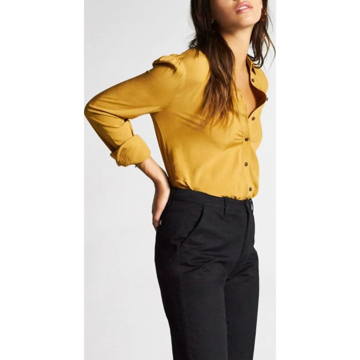 KATE L/S WOVEN - MAIZE