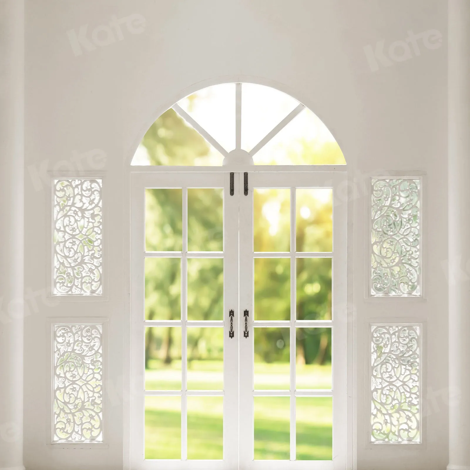 Kate Spring Stylish Door White Windows Backdrop for Photography