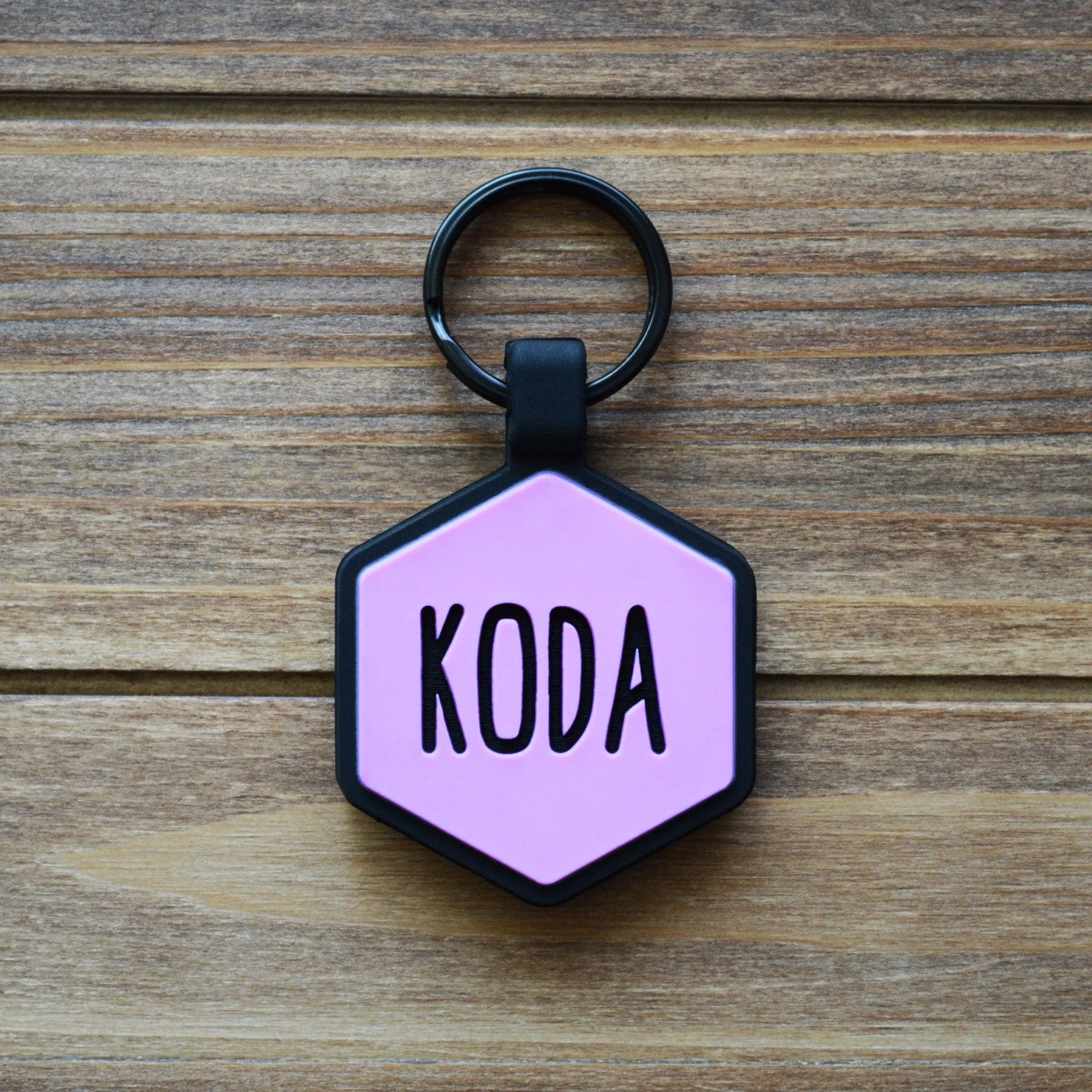 Lavender Silicone ID Tag