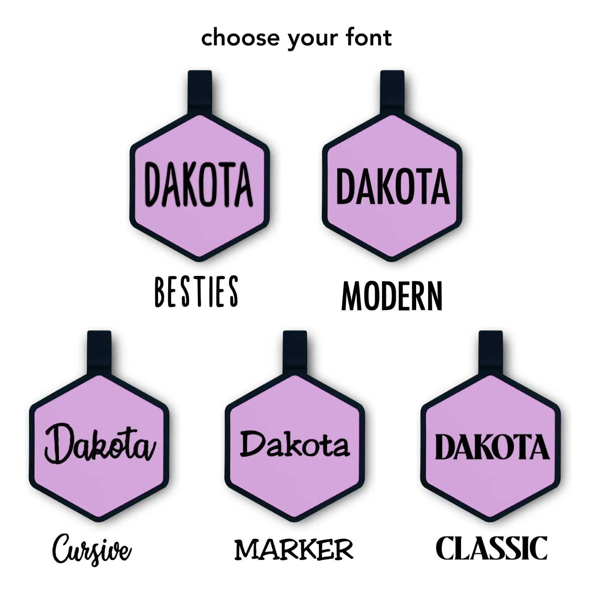 Lavender Silicone ID Tag