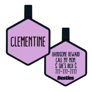 Lavender Silicone ID Tag