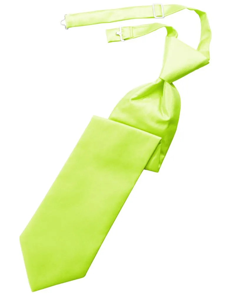 Lime Solid Twill Kids Necktie