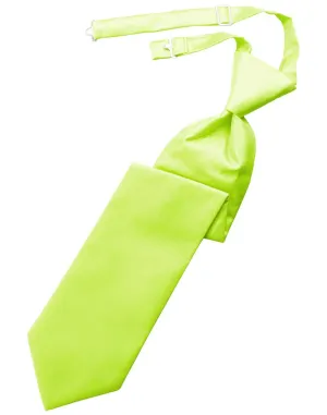 Lime Solid Twill Kids Necktie