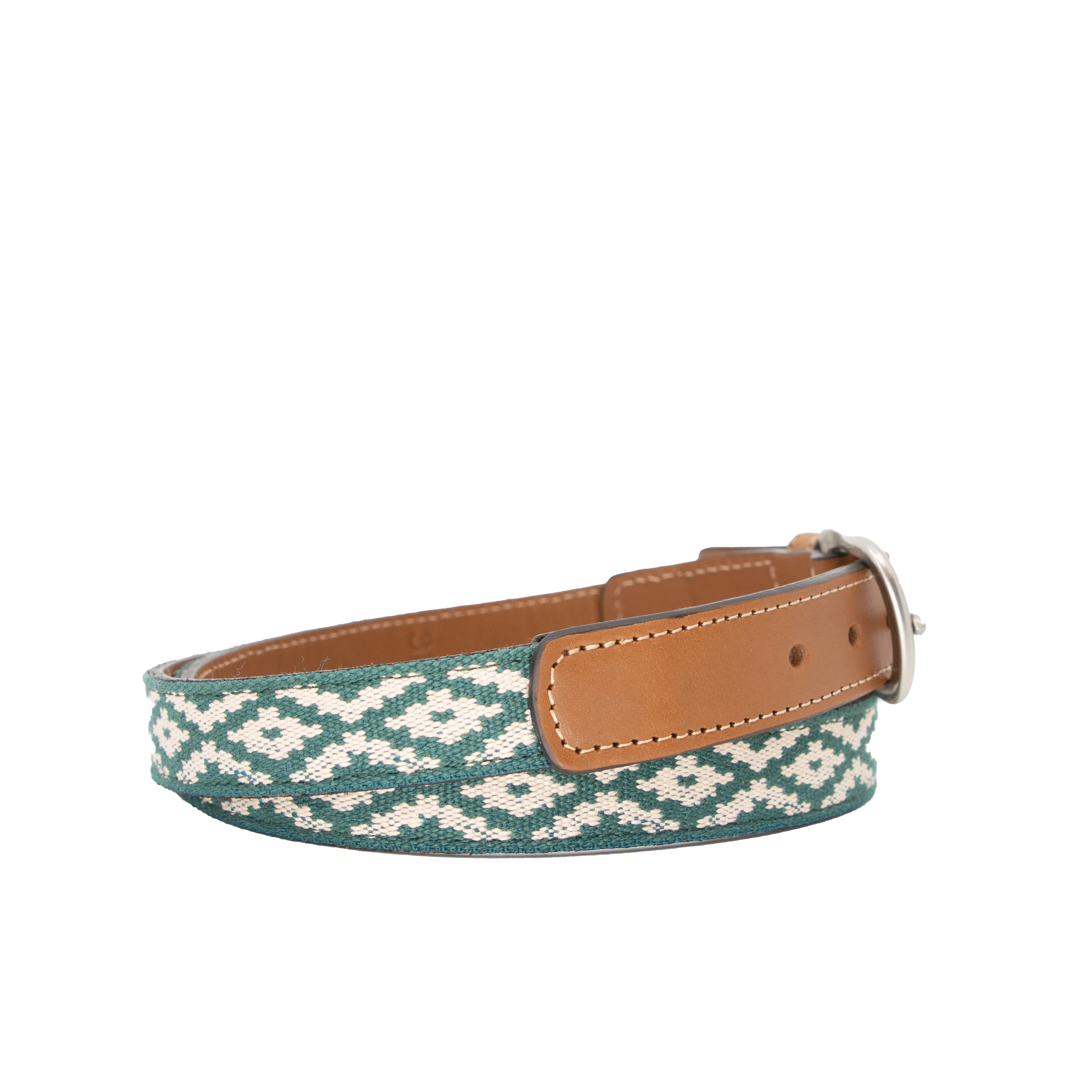 Limited Edition: Alvear Green Women's Woven Belt - Thin