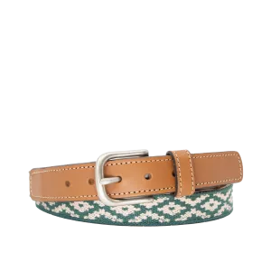 Limited Edition: Alvear Green Women's Woven Belt - Thin
