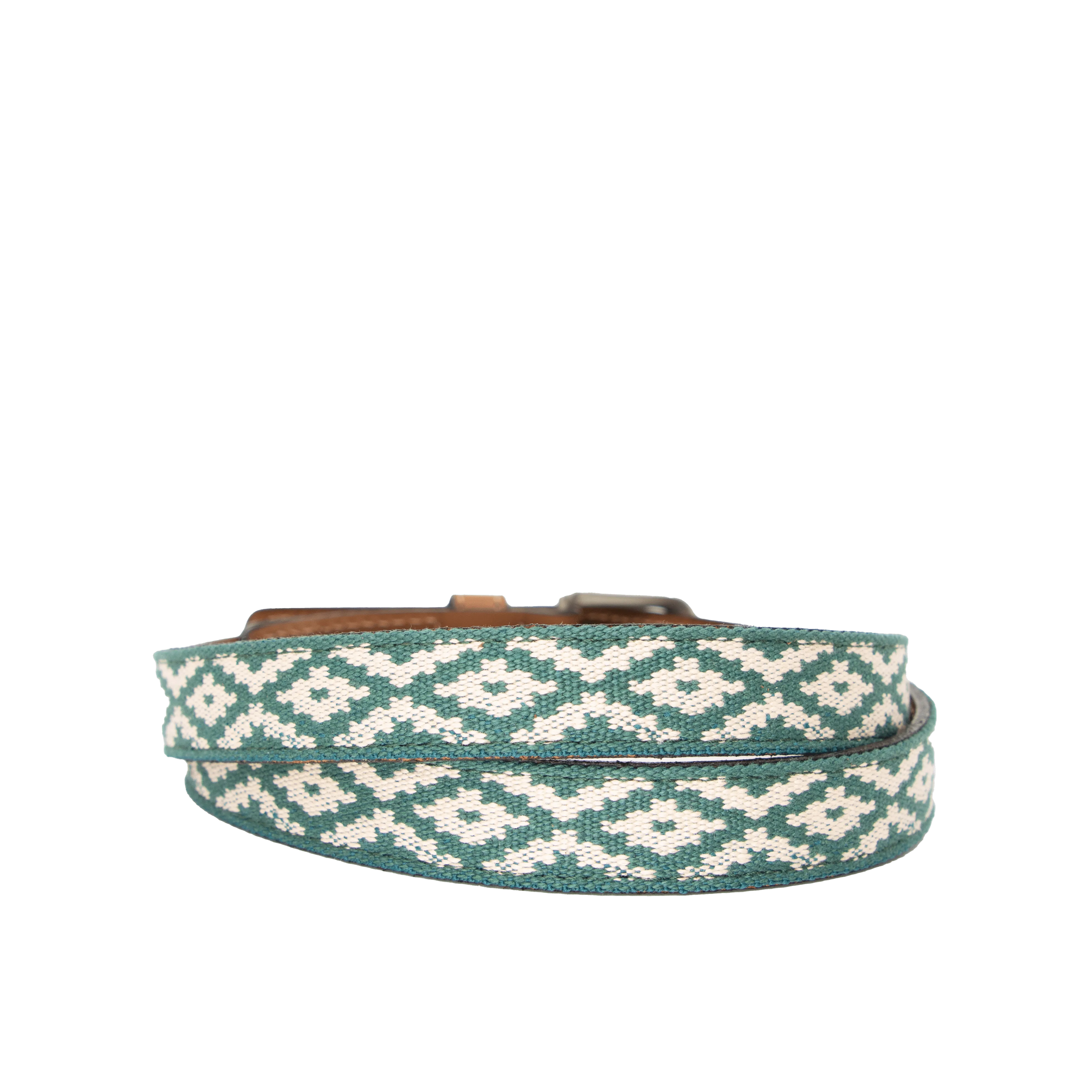 Limited Edition: Alvear Green Women's Woven Belt - Thin