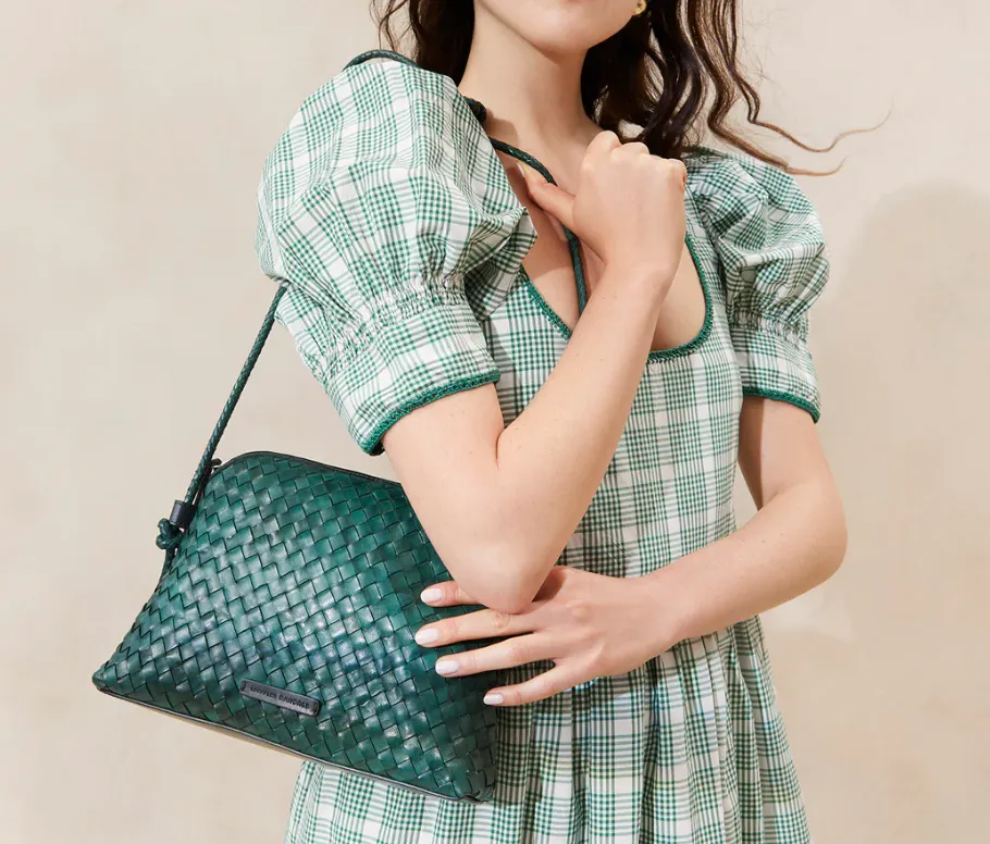 Loeffler Randall - Mallory Woven Crossbody (Green)