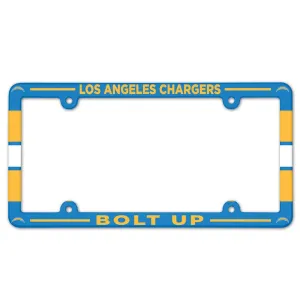 Los Angeles Chargers License Plate Frame Plastic Full Color Style