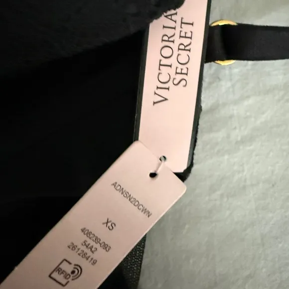 Love by Victoria’s Secret Lightly Lined Lace Trim Black Sheer Teddy Bodysuit XS