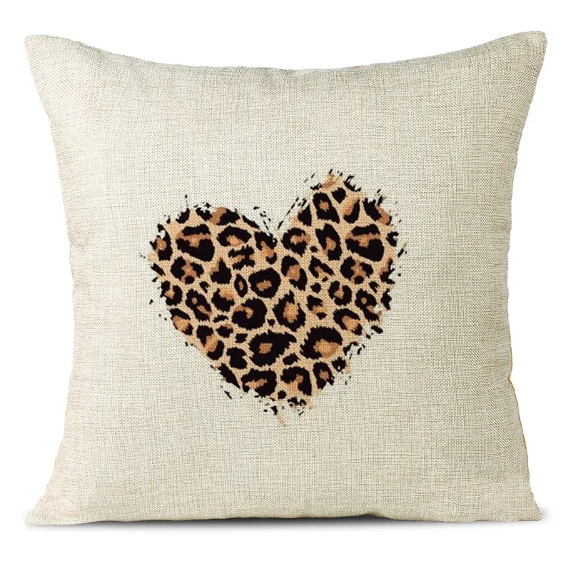 Love Heart Linen Pillowcase
