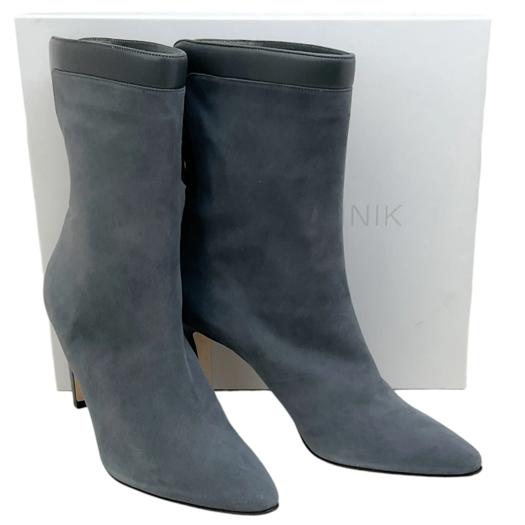 Manolo Blahnik Grey Suede / Leather Zufapla Boots