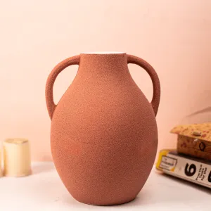 Matte Gray Finish Ceramic Vase