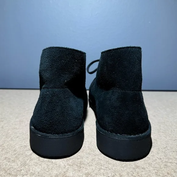 Men’s Clarks Bushacre Boots Black Suede Size 12M #15522