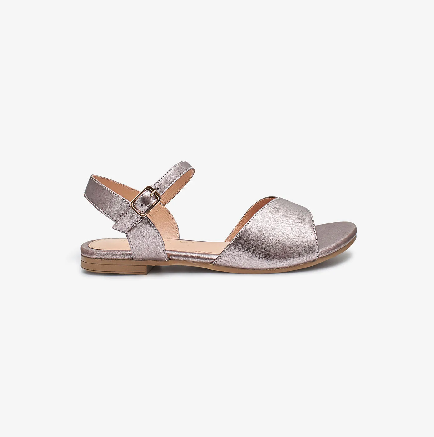 Metallic Leather Sandals for Women