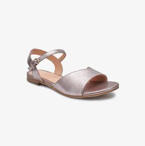 Metallic Leather Sandals for Women