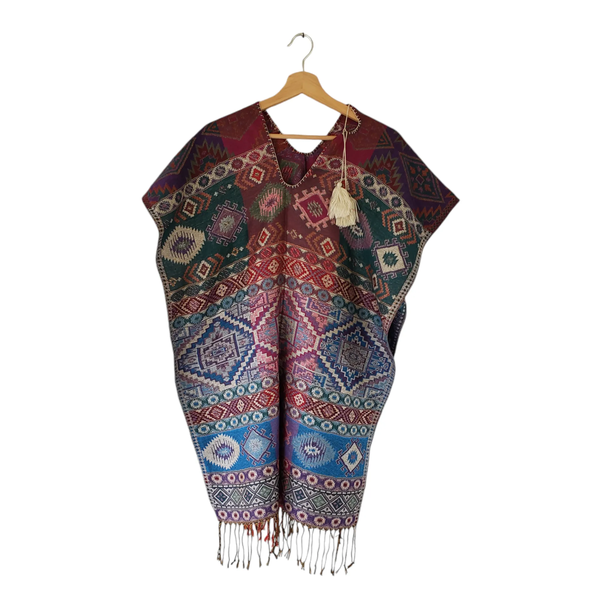 Mexican Poncho Scarf Cape Mexican Shawl Oaxaca Handwoven