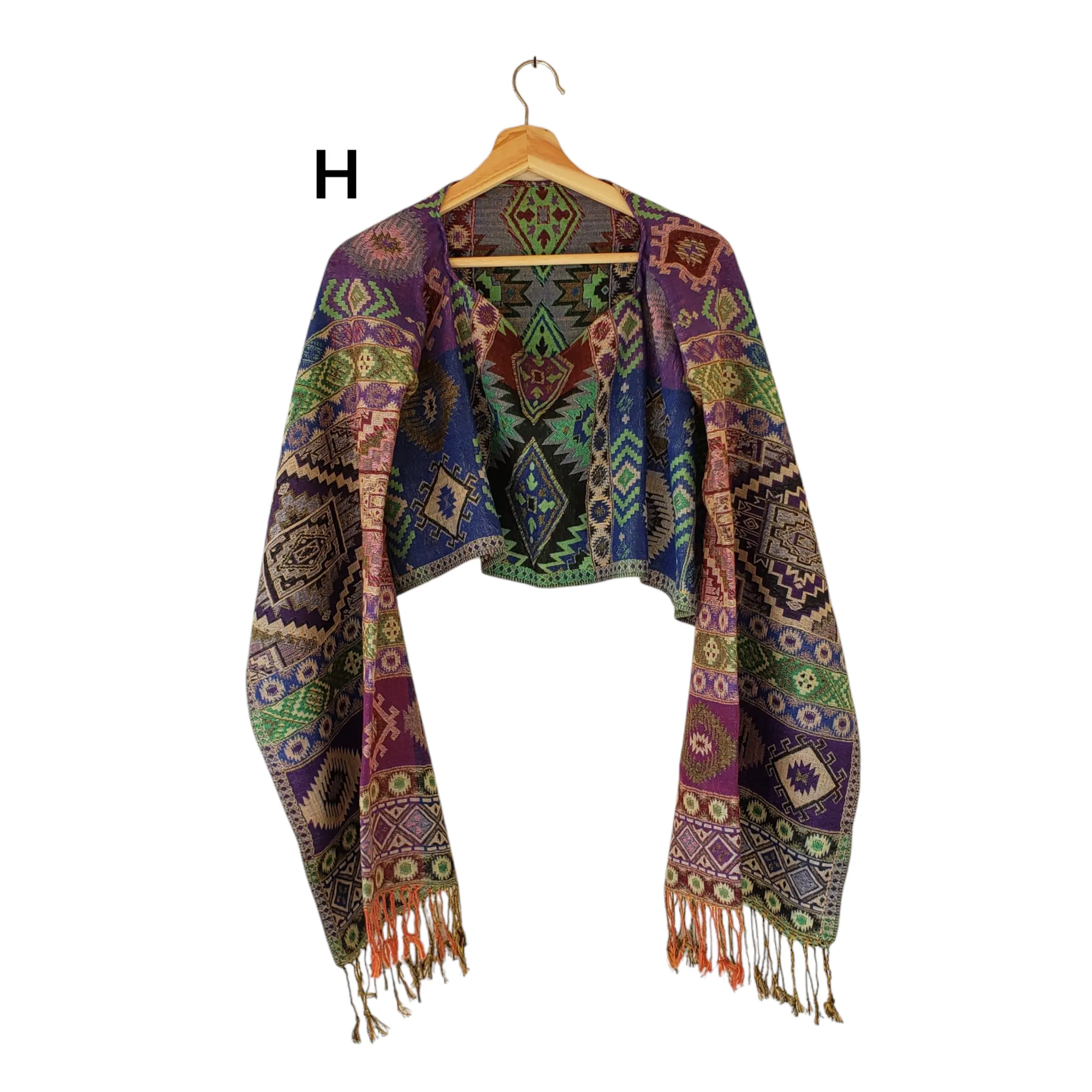 Mexican Poncho Scarf Cape Mexican Shawl Oaxaca Handwoven