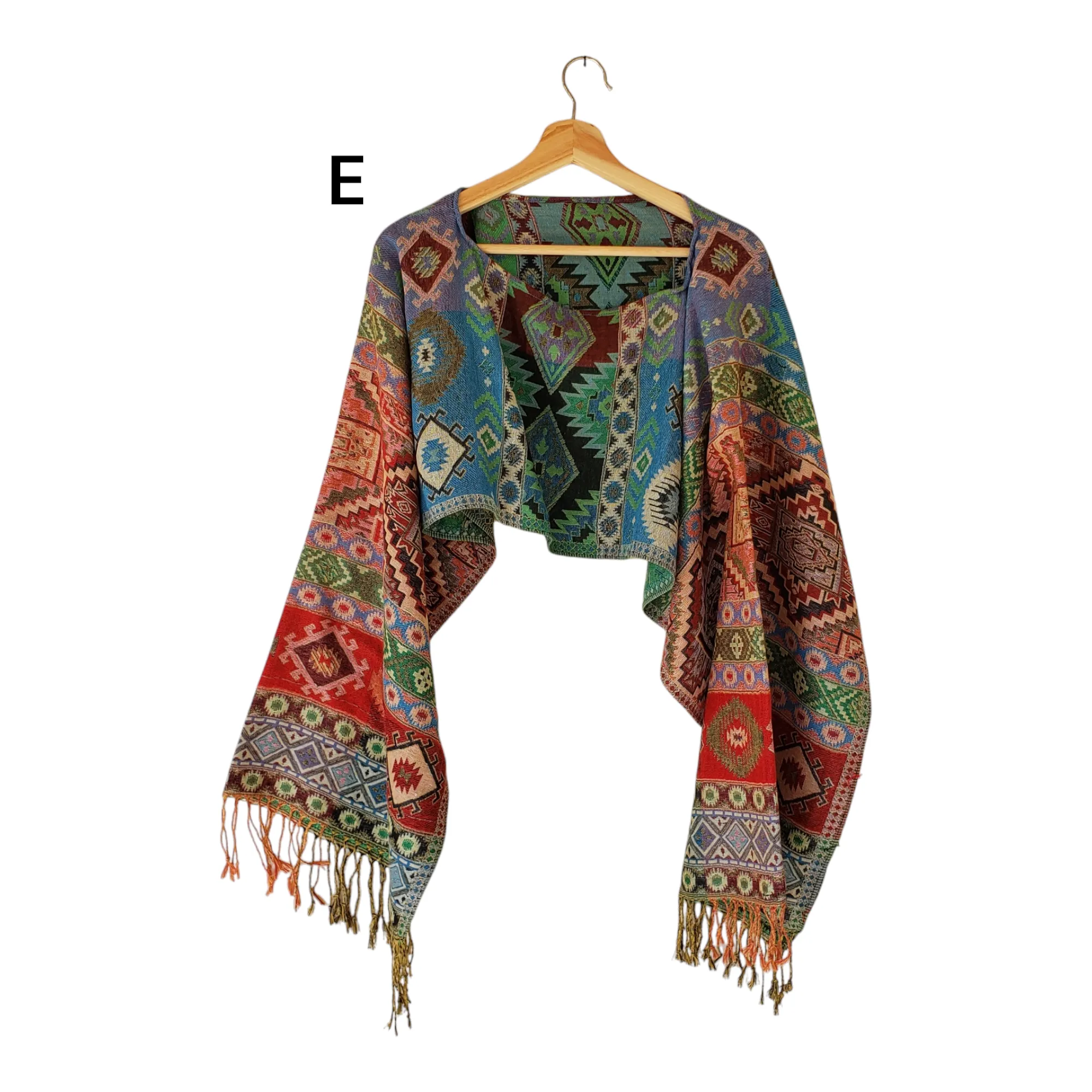 Mexican Poncho Scarf Cape Mexican Shawl Oaxaca Handwoven