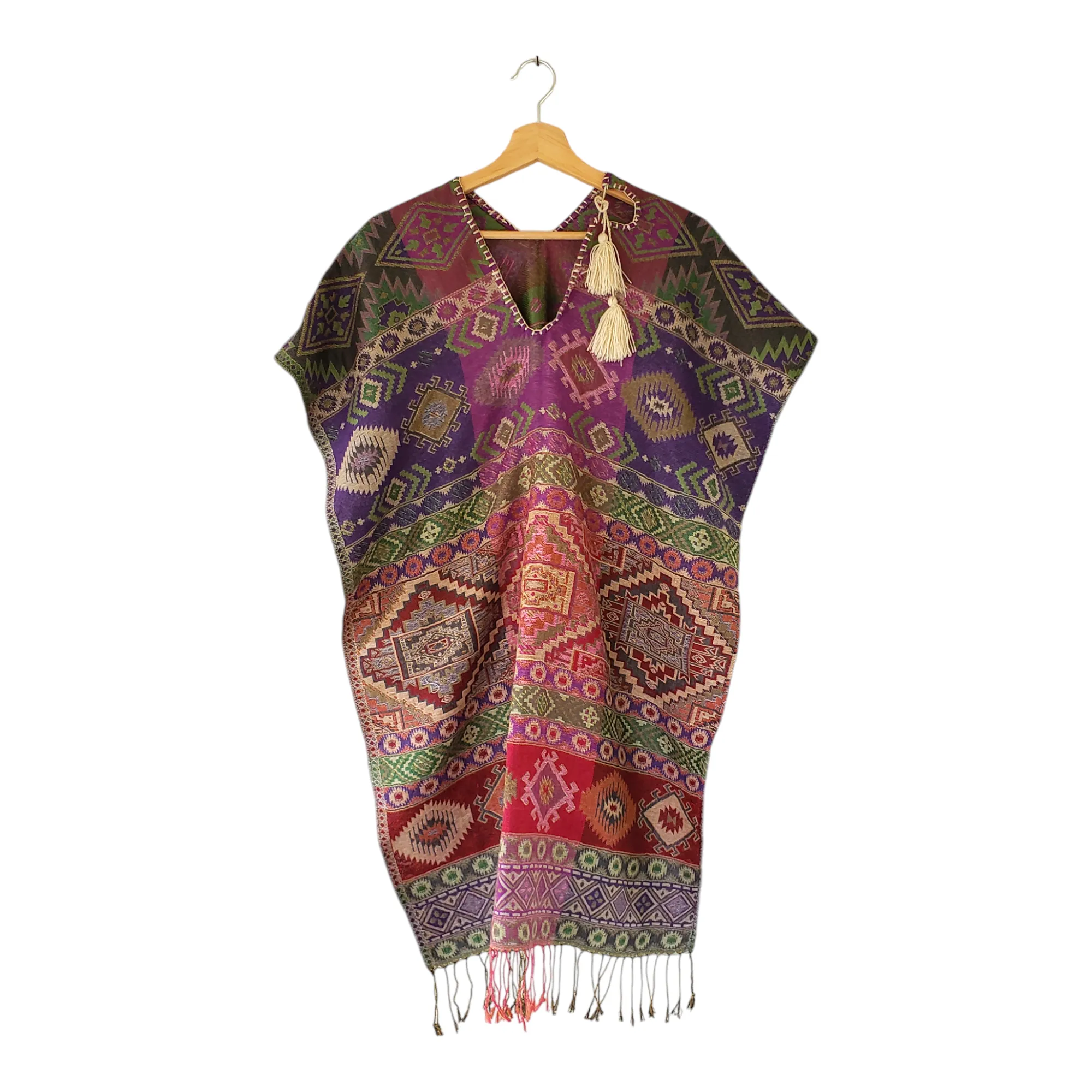 Mexican Poncho Scarf Cape Mexican Shawl Oaxaca Handwoven