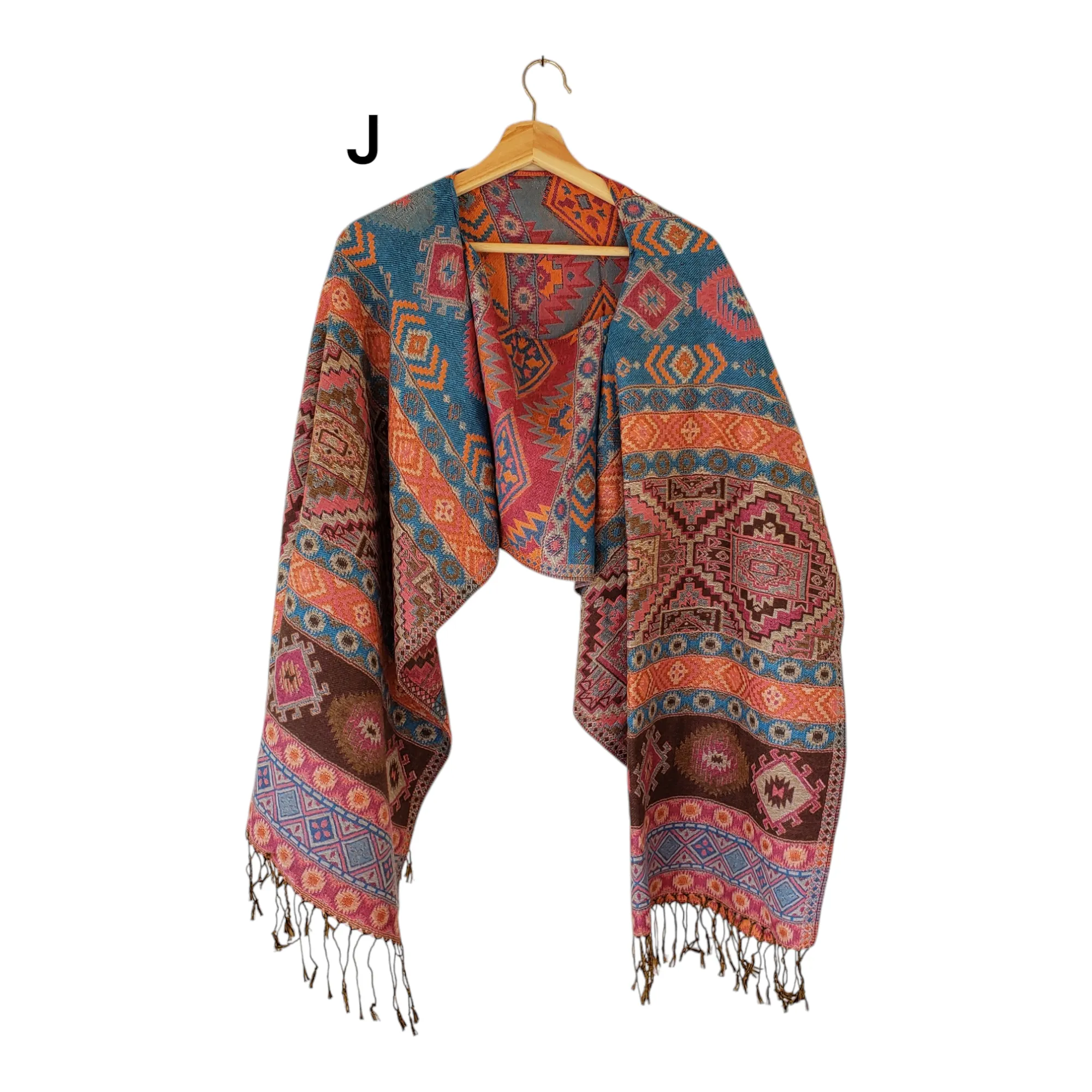 Mexican Poncho Scarf Cape Mexican Shawl Oaxaca Handwoven