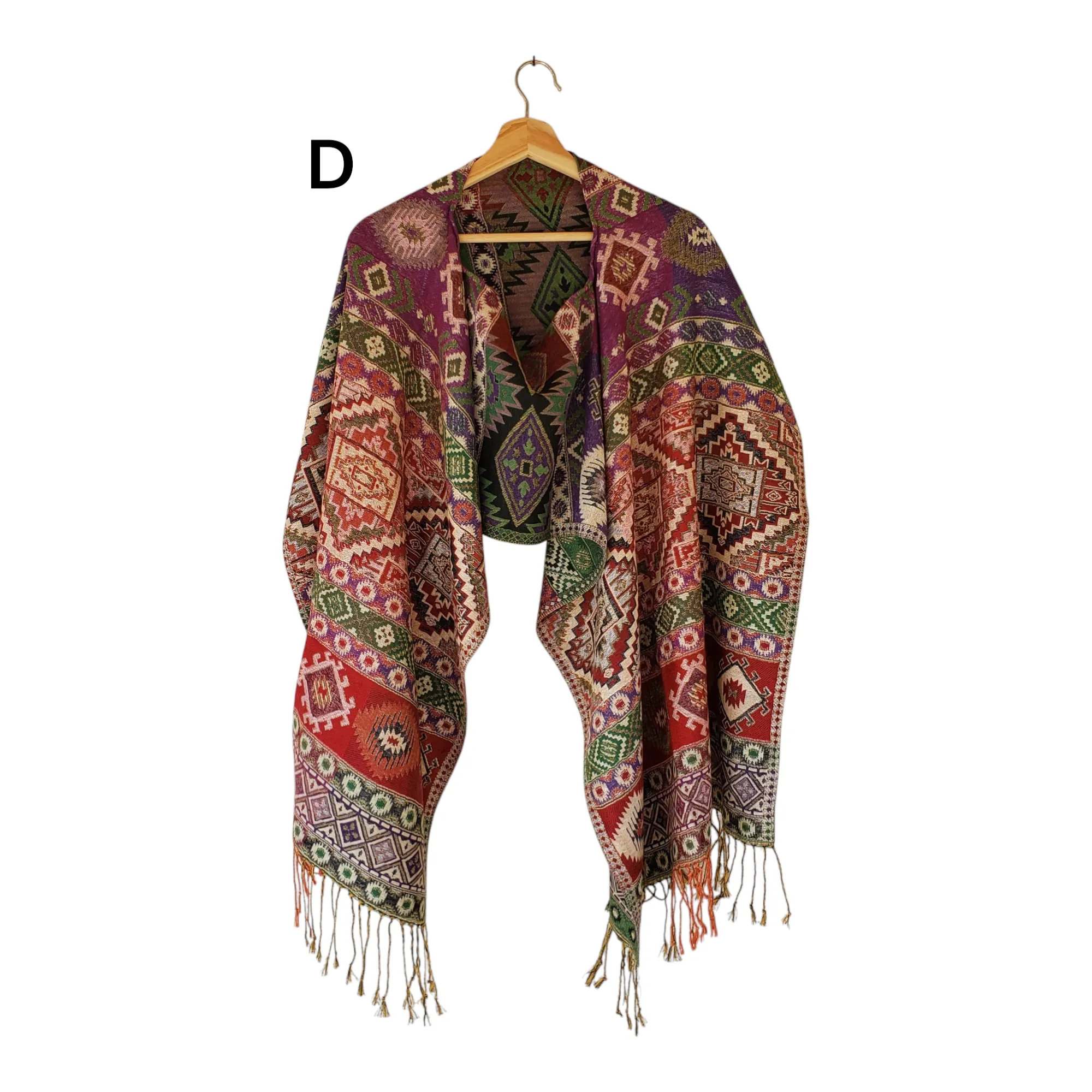 Mexican Poncho Scarf Cape Mexican Shawl Oaxaca Handwoven