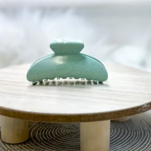Mint Green Speckle Claw Clip
