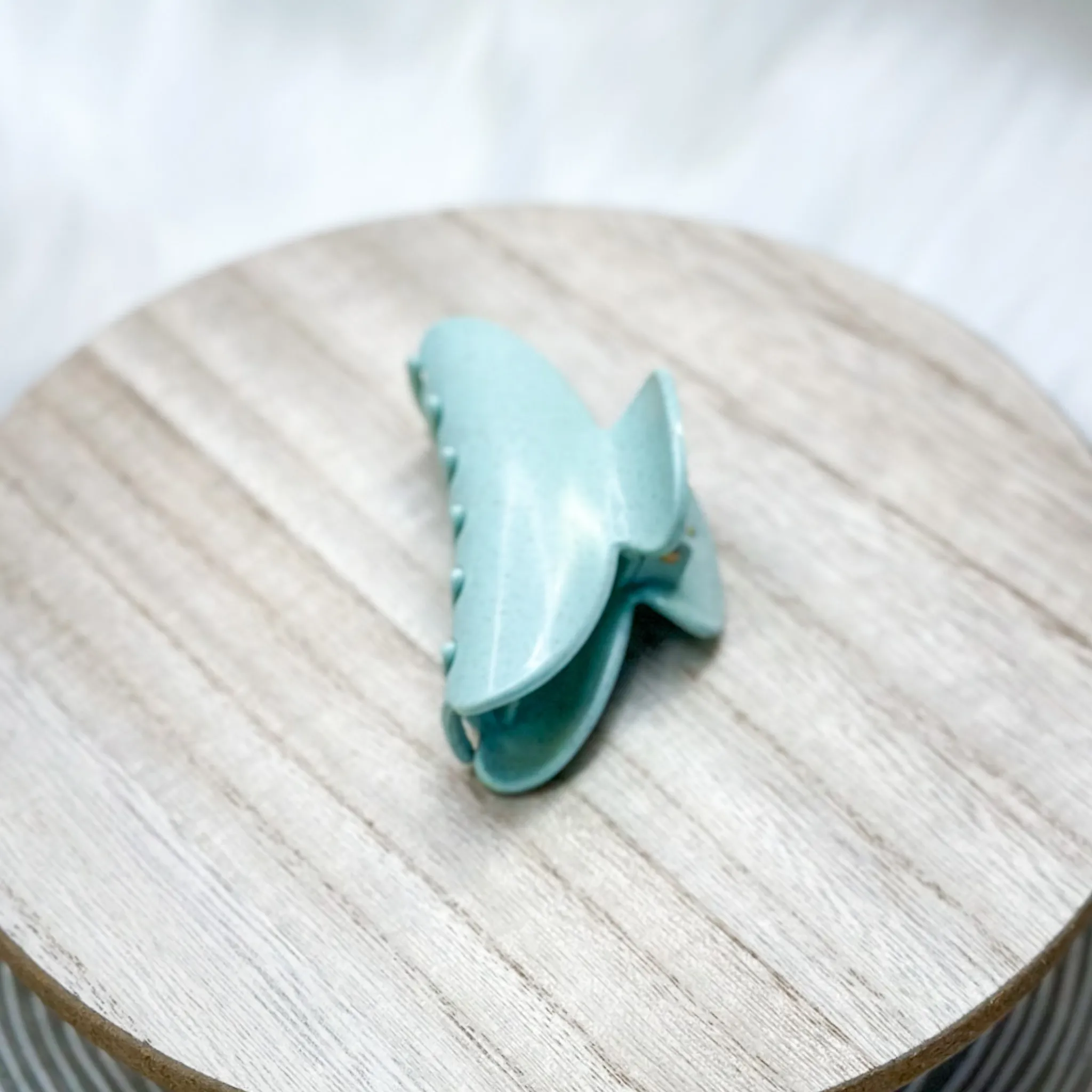 Mint Green Speckle Claw Clip