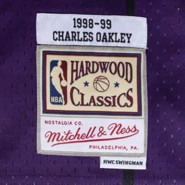 Mitchell & Ness Men NBA Toronto Raptors Swingman Jersey Charles Oakley Purple 1998 SJY19081TRA98CO