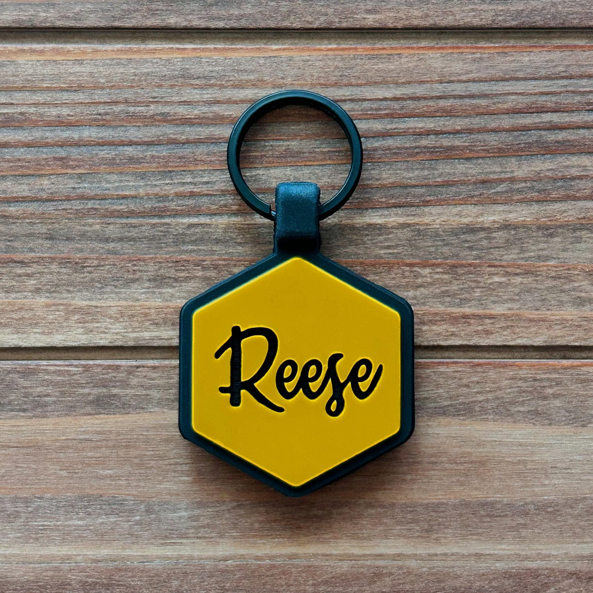 Mustard Yellow Silicone ID Tag