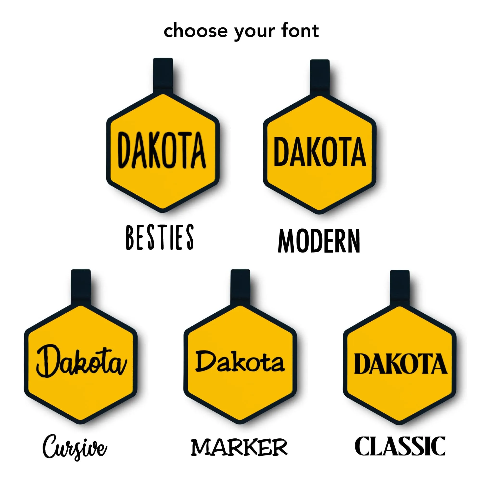 Mustard Yellow Silicone ID Tag