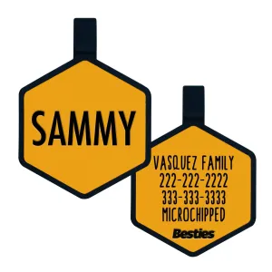 Mustard Yellow Silicone ID Tag