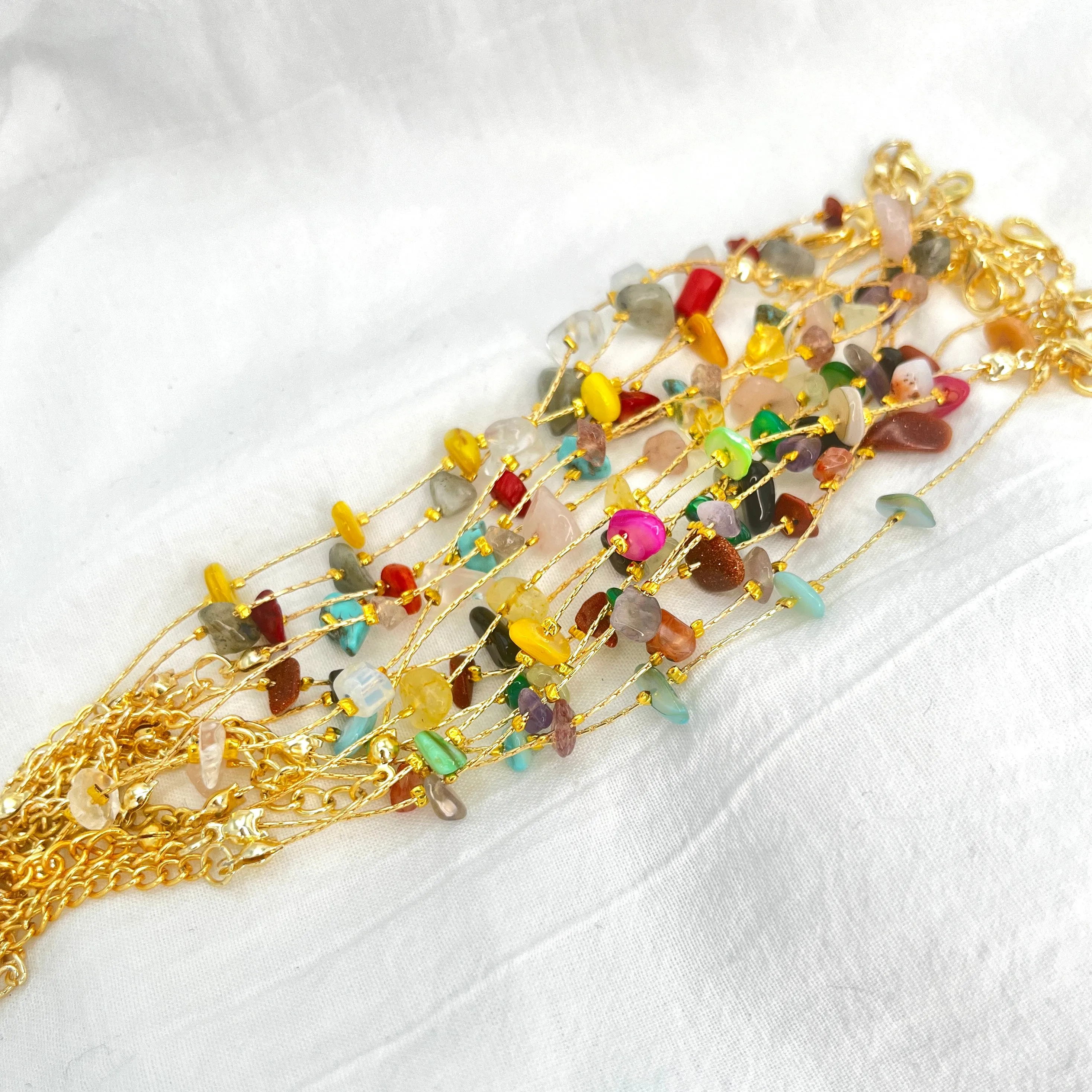 Natural Stone Adjustable Chain Bracelet –Stylish & Gift-Real