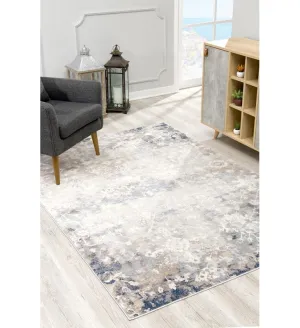 New Casper 9923 Navy Area Rug, 4x6. Made in Turkey! High quality polypropylene fibers, soft, soft and durable.