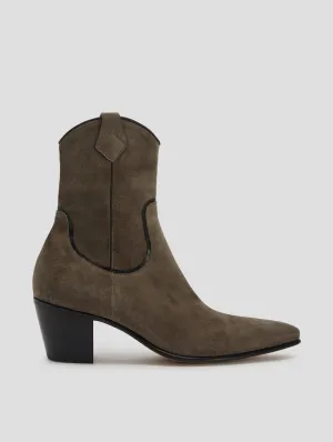NICO 60MM ARIZONA BOOT IN SMOKE SUEDE