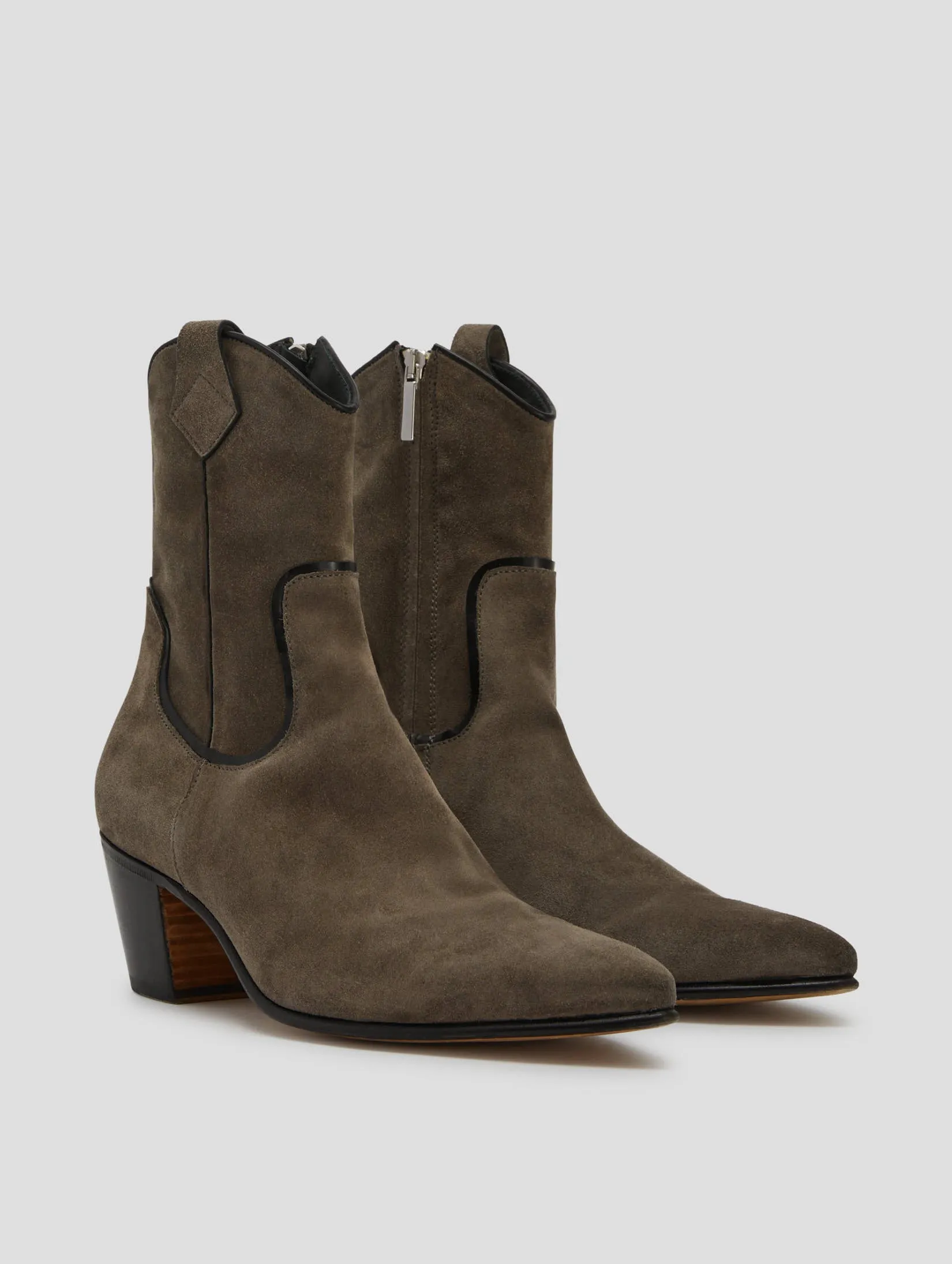NICO 60MM ARIZONA BOOT IN SMOKE SUEDE