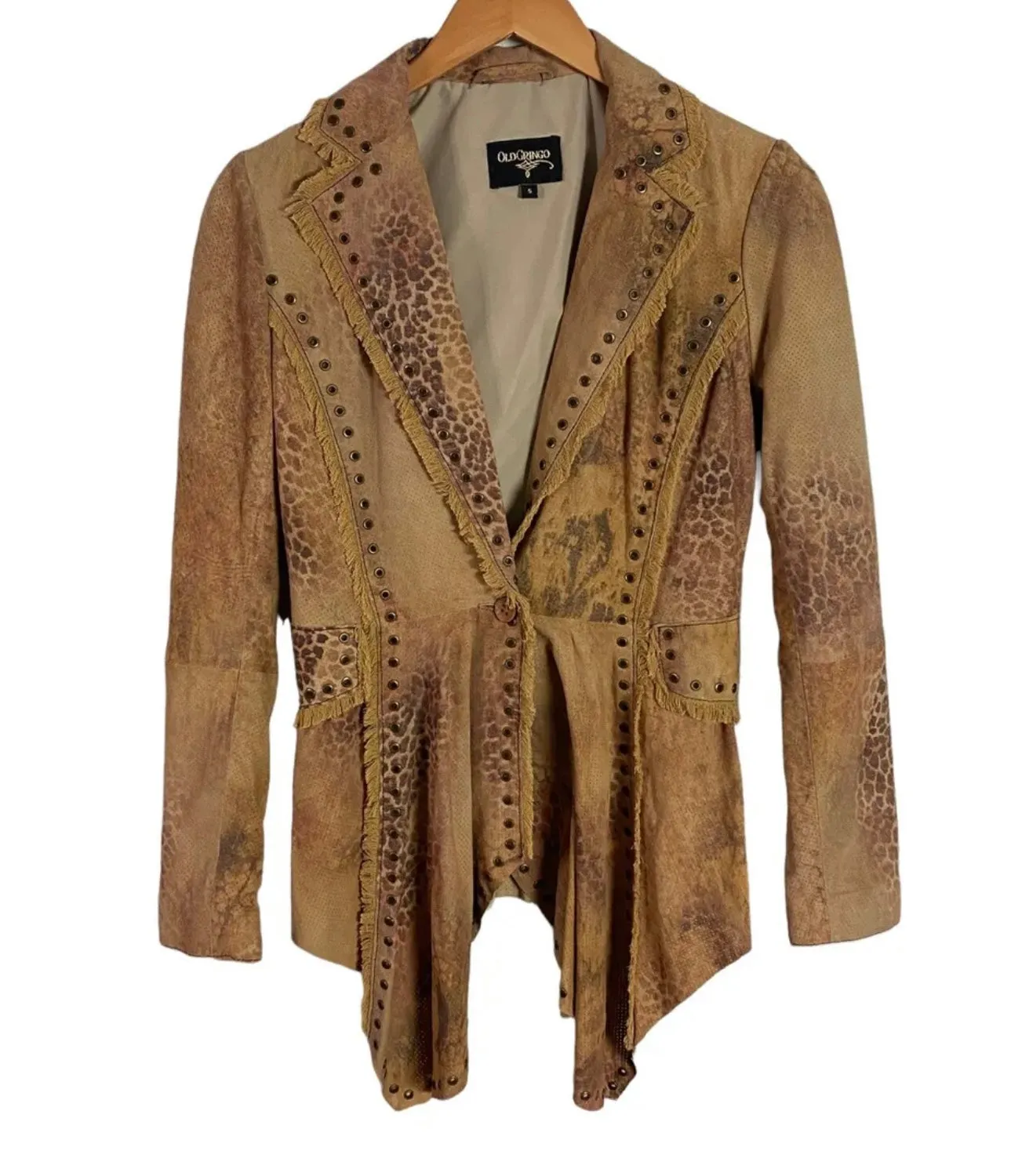 Old Gringo Leopardito Lamb Suede Jacket