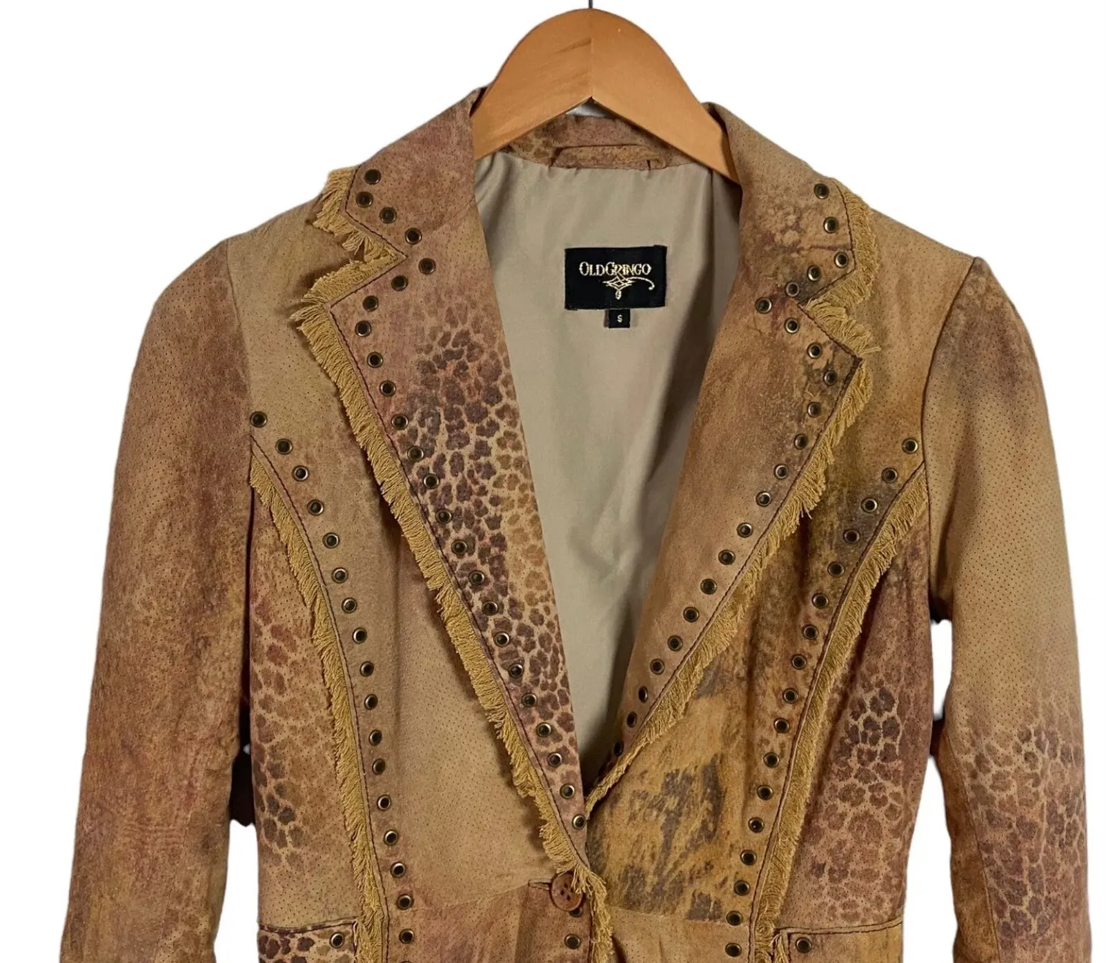 Old Gringo Leopardito Lamb Suede Jacket
