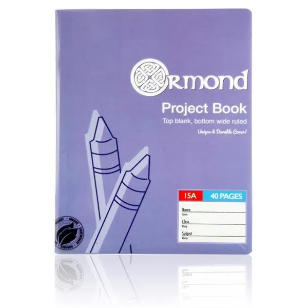 Ormond 40 Page No.15a Durable Cover Project Book