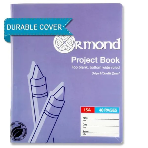 Ormond 40 Page No.15a Durable Cover Project Book